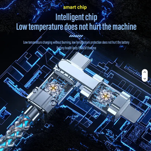 1M đa chức năng dẫn ánh sáng 4 trong 1 RGB nhanh sạc cáp dữ liệu PD 66W 6A Tyler C Cáp USB cho iPhone Samsung Kẽm hợp kim - Product Image 4