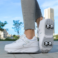 Chaussures à roulettes d'extérieur sûres et durables avec roues cachées pour filles et garçons, chaussures à roulettes 2 en 1 pour enfants