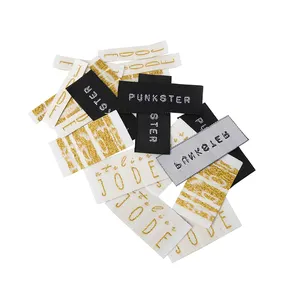 Customized Brand Logo Clothes Garment Fabric Labels High Density Clothing Satin Printing Tag Woven Labels