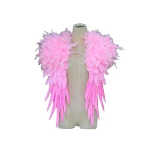 Ali d'Angelo Rosa Victoria con Piume, Costume Bianco per Passerella, Accessori per Fotografia, Ali per Braccia, Abbigliamento per Spettacoli Teatrali per Adulti - Product Image 5