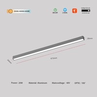 Système d'éclairage sur rail mobile Plafonnier 48V Lustre moderne en aluminium Éclairage linéaire sur rail d'inondation Éclairage sur rail magnétique à LED