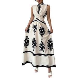 ชุดกระโปรงแม็กซี่ผ้าซาตินแขนกุดสำหรับผู้หญิง รุ่นคัสตอม 2026 ดีไซน์หรูหราพร้อมเสื้อผูกโบว์และเดรสยาว เหมาะสำหรับใส่ในช่วงฤดูใบไม้ผลิและฤดูร้อนในวันหยุดพักผ่อน - Product Image 6