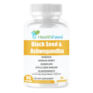 Wholesale Customization Black Seed Ashwagandha Gummies with Black Seed Bladderwack for Immune Metabolism Balance - Product Image 1