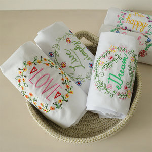 Bestickte LOGO Großhandel Wiederverwendbare Tischdekoration Servietten Handgefertigte 100% Baumwoll-Tischservietten für Hotel Hochzeit Party Zuhause - Product Image 4