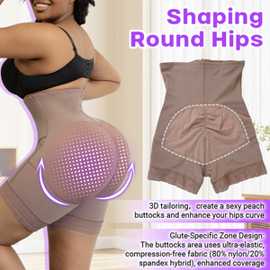 Áo định hình thon gọn sau phẫu thuật Plus Size cho nữ, kiểu bodysuit bó bụng, chất liệu nén, kiểu ngắn - Product Image 4