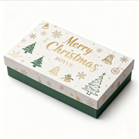 Boîtes d'emballage en carton personnalisées avec matériaux recyclés, logo en feuille d'or, épaisseur de 2 mm pour vernis à ongles, huile, cadeaux de Noël