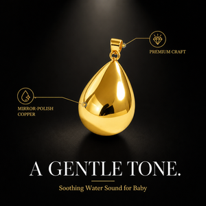 Clochette sonore prénatale en cuivre massif, pendentif Suikinrei en forme <span class=keywords><strong>de</strong></span> goutte d'eau pour l'harmonie <span class=keywords><strong>de</strong></span> la <span class=keywords><strong>grossesse</strong></span>, l'éducation fœtale et les cadeaux - Product Image 2