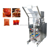 Machine d'emballage de liquides en forme de U avec fonction d'agitation pour pâte de tomate, sauce, jus de fruits avec pulpe, détergent à lessive