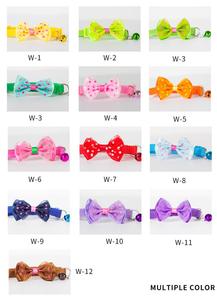 Fabricante al por mayor diseño multicolor ajustable campana arco perro gato <span class=keywords><strong>Collar</strong></span> - Product Image 6