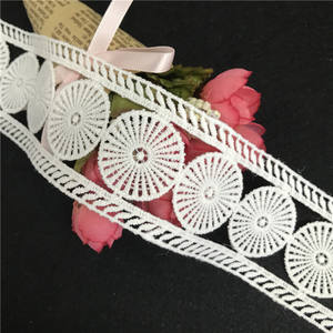 100% cordon Guipure en polyester 4.5cm cercle moyen tressé projets de couture et d'artisanat garniture pour garniture de coupe - Product Image 1