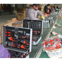 RTTOOL Juego de herramientas manuales de reparación de garaje para el hogar con caja de aluminio, 149 piezas, vanadio (piezas), OEM personalizable