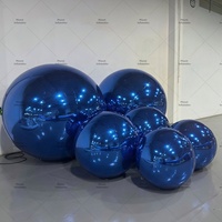 Décoration boule de miroir gonflable Disco colorée boule de miroir gonflable boule d'argent géante gonflable pour la location de fête