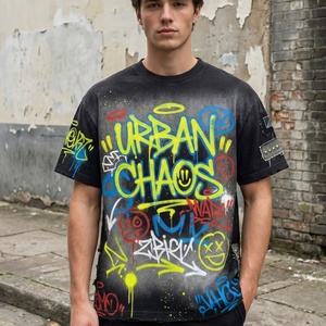 man summer <b>High</b> Quality 100% Cotton Oversized t-shirt TKAN905D Wholesale streetwear Heavyweight Vintage Washed low price <b>tshirt</b> - Product Image 1