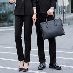 <span class=keywords><strong>Pantaloni</strong></span> da Completo Uomo/<span class=keywords><strong>Donna</strong></span> Primaverili/Autunnali Nuovi, a Gamba Dritta, Antipiega, Slim Fit, a Vita Alta, Casual ed Eleganti - Product Image 2