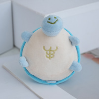 Porte-clés tortue couineuse en peluche, pendentif créatif pour sac d'école, jouet en peluche tortue griffe
