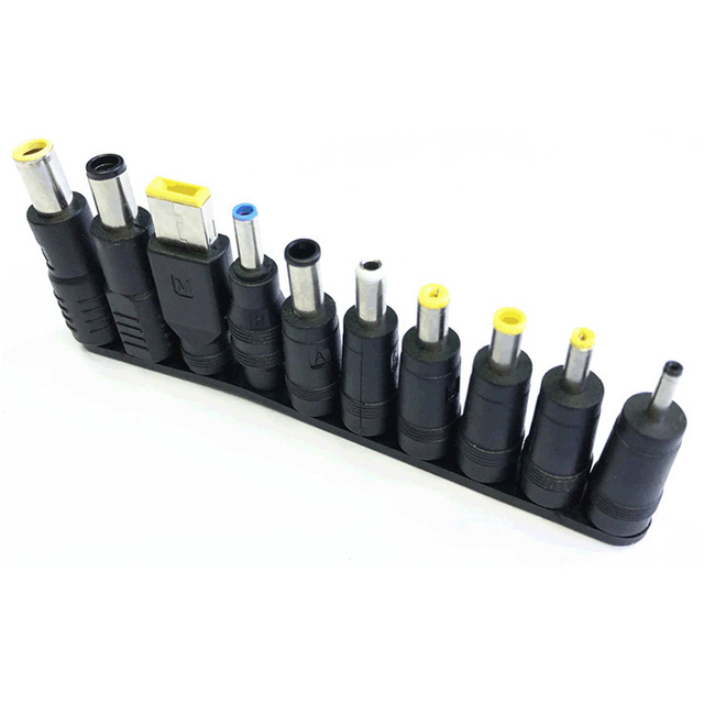 10PCS Universal Jack Tips Set for AC Input Adapter Charger DC Plug Kit Laptop Computer Connector