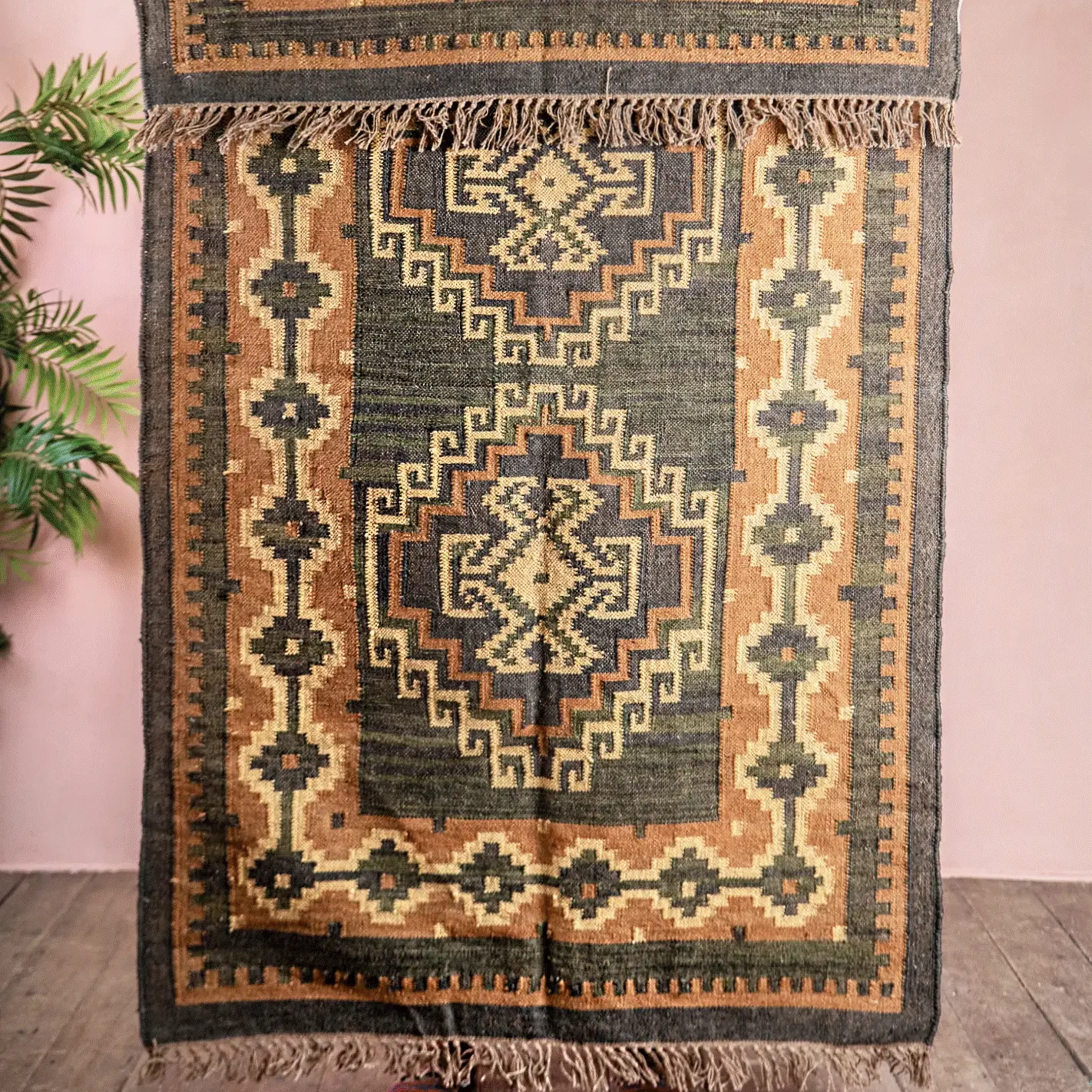 Wool jute Kilim Runner Rug Rugs Handmade Carpet