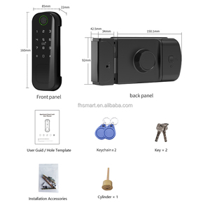 Ngoài trời không thấm nước tuya Wifi <span class=keywords><strong>App</strong></span> thông minh rim khóa Keyless quản lý thông minh khóa vân tay pin thẻ kim loại cửa khóa kỹ thuật số - Product Image 6