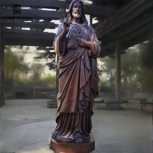 Artesanía Metálica de Bronce Personalizada de Jesús a Tamaño Real para Decoración Cristiana de Iglesias al Aire Libre JZ-B-Y-214 Bronce a Tamaño Real Ideal - Product Image 3