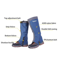 Guêtres de ski et d'alpinisme d'extérieur en nylon 420D imperméable, protège-jambes de neige, guêtres de bottes de neige