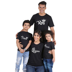 <span class=keywords><strong>Ropa</strong></span> a juego de la familia personalizada impresa Rey reina camiseta - Product Image 3
