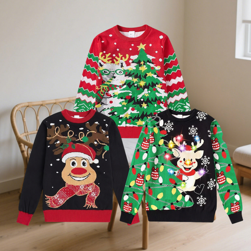 Walmart Sueter De Reno Con Luz Suéter Feo De Navidad Para Mujer