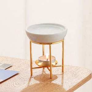 Yuyang 2024 Decoration <b>Candle</b> Hollow White Wax Melt Fragrance for Yoga Spa Ceramic Essential Oil <b>Burner</b> - Product Image 1