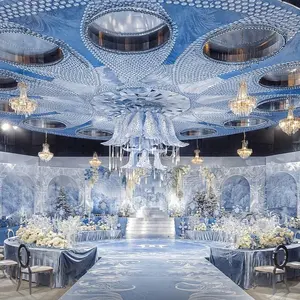 Свадебные принадлежности, потолочные украшения, вуаль, Свадебная сцена, искусственный цветок, потолок, банкет, свадебный зал