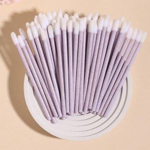 50pcs Eco-friendly Biodegradable Wheat Straw Handle Disposable <b>Lip</b> Brush Light Purple Beauty Tool <b>Lip</b> Balm <b>Lip</b> <b>Liner</b> <b>Lip</b> Gloss - Product Image 3