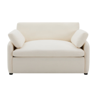 Canapé simple en chenille 50*43 pouces, siège large et profond, fauteuil rembourré moderne et confortable, canapé-lit avec coussins pour salon
