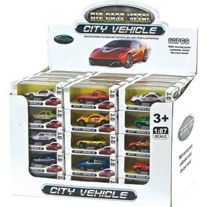 Veicolo Giocattolo a Frizione 1:87, Auto Giocattolo in Lega, 60 Pezzi Modellini Auto Die Cast, Giocattolo per Ragazzi da <span class=keywords><strong>Collezione</strong></span> - Product Image 1