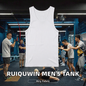 Unisex <b>White</b> Cotton <b>Tank</b> <b>Top</b> Solid Color Sleeveless O-Neck Breathable Casual Workout Vest Gym Training Shirt - Product Image 2