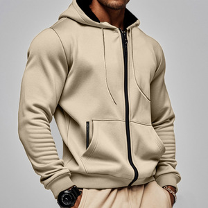 <span class=keywords><strong>Tuta</strong></span> Sportiva Casual da <span class=keywords><strong>Uomo</strong></span> Autunno/Inverno con <span class=keywords><strong>Cappuccio</strong></span>, Maniche Lunghe, Zip, Foderata in Pile, Tinta Unita - Product Image 6