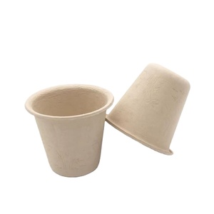 Vasos de Pulpa de Bambú Biodegradables y Compostables con Logotipo Personalizable, Ideales para Fiestas y Picnics al Aire Libre, en Oferta - Product Image 1