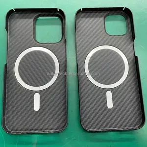 Wireless charging shockproof carbon fiber phone case aramid fiber cover shell for iPhone Google Vivo