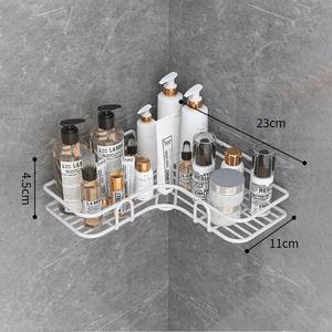 Étagère d'angle adhésive pour salle de bain, sans perçage, pour douche et cuisine, vente en gros - Product Image 4
