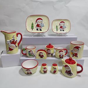 Handpainted seramik kabartmalı noel baba mutfak aleti tutucu - Product Image 5