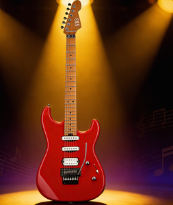 Guitarra Eléctrica con Pastillas Alnico II V Diseñadas en EE. UU., Cuerpo de Aliso Sólido, Mástil de Arce Tostado, Trémolo Floyd Rose - Product Image 4