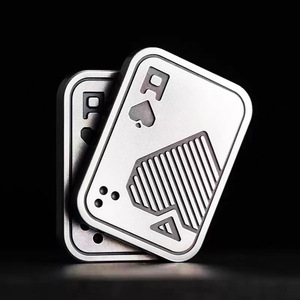 Jouet anti-stress magnétique en métal pour bureau, type 'Push Card <span class=keywords><strong>Poker</strong></span> Fidget Slider', EDC Clicker, pour adultes - Product Image 5