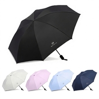 Parapluie compact pliable en 3 sections, impression de logo personnalisée, cadeau promotionnel d'entreprise pour événements en plein air, protection UV