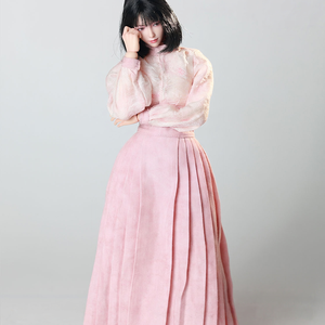 Ensemble Hanfu traditionnel chinois à l'échelle 1/6, jupe et chemisier à motif de cheval, pour figurine féminine de 12 pouces - Product Image 2