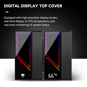 Jungle Leopard kf620 với hiển thị kỹ thuật số làm mát không khí 6 ống 12cm argb ánh sáng PWM kiểm soát nhiệt độ máy tính để bàn Máy tính CPU <span class=keywords><strong>Fan</strong></span> - Product Image 5