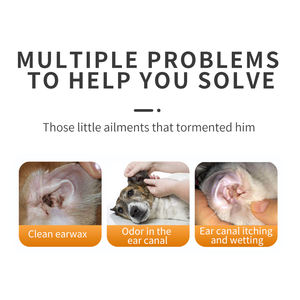Gotas antibacterianas de silicona para mascotas de 120ml que limpian suavemente las orejas y promueven la salud de los oídos para gatos y perros - Product Image 3
