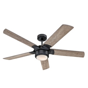 5 Wooden Blade Traditional Style <b>Ceiling</b> Fan <b>Light</b> with Remote Control <b>LED</b> <b>Bedroom</b> Fan with <b>Light</b> - Product Image 1
