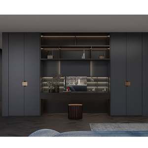 Mueble de Armario Ajustable de Madera Oscura, Versátil y Extensible, para Dormitorio, Exterior, Escuela, Gimnasio, Comedor, Almacén, Taller, con Puerta de MDF - Product Image 1