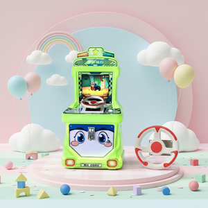 Machine de jeu vidéo d'arcade à monnayeur simulateur de course automobile pour FEC Funpark, en fer et plastique, pour enfants (version anglaise) - Product Image 1