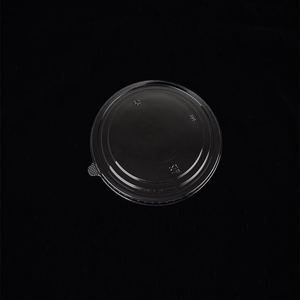 OEM/ODM Couvercle en plastique jetable écologique et de qualité alimentaire PET/PP de 150/165/185 mm pour bol en papier kraft rond - Product Image 1