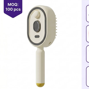 <span class=keywords><strong>Brosse</strong></span> à cheveux Type-C avec pulvérisation d'eau, <span class=keywords><strong>brosse</strong></span> de massage du cuir chevelu, <span class=keywords><strong>brosse</strong></span> à cheveux sans fil antistatique, portable, autonettoyante pour les voyages - Product Image 1
