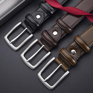 <span class=keywords><strong>Ceinture</strong></span> <span class=keywords><strong>Homme</strong></span> Tendance en <span class=keywords><strong>Cuir</strong></span> Véritable de Vache avec Boucle Ardillon en Alliage, Style Vintage Haut de Gamme, Simple et Décontractée, Vente en Gros Direct Usine - Product Image 2