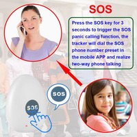 Traceur GPS 4G GSM en plastique étanche IP67 Heartpaws pour animaux de compagnie, enfants, adolescents, personnes âgées, avec commande par application et interphone bidirectionnel à réponse automatique